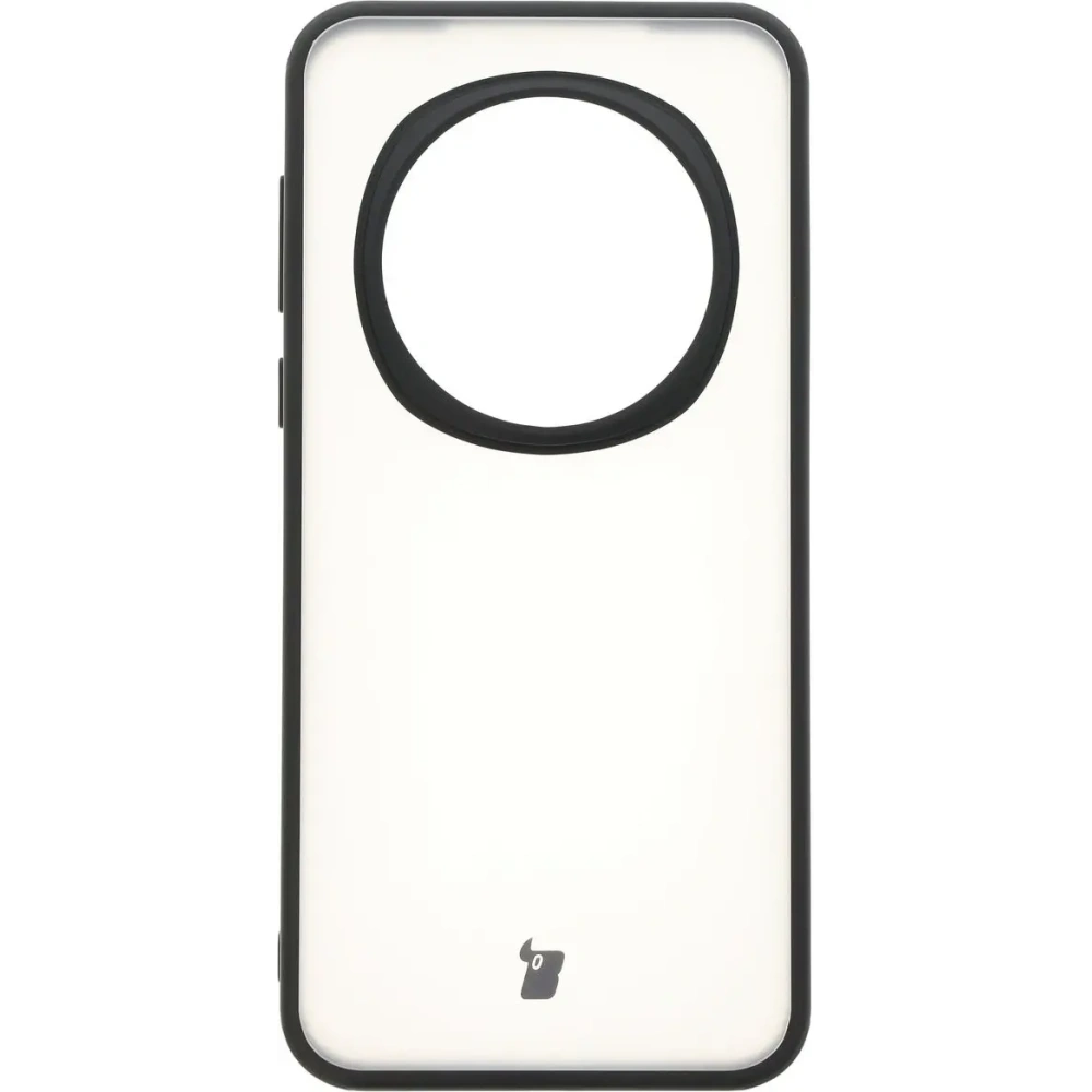 Etui Bizon Case Angelo do Honor Magic7 Pro przydymione z czarną ramką