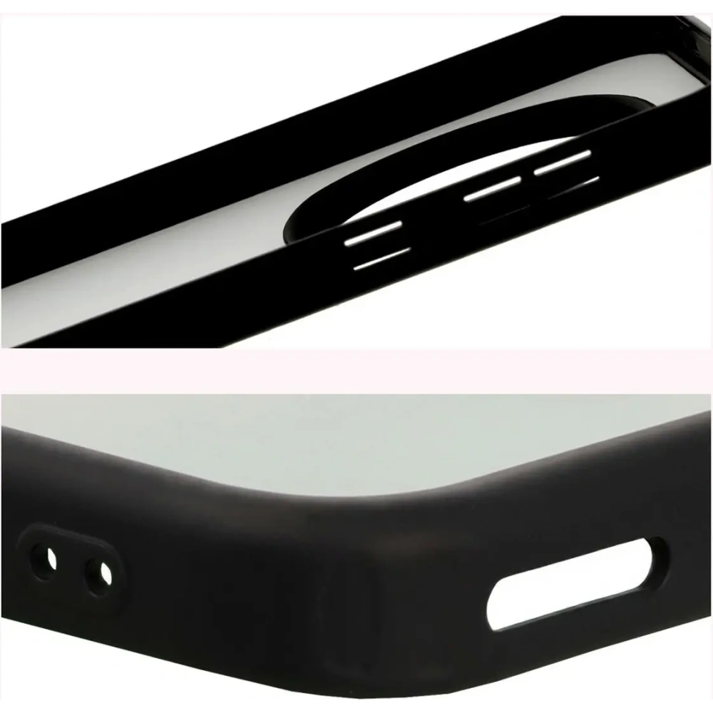 Etui Bizon Case Angelo do Honor Magic7 Pro przydymione z czarną ramką