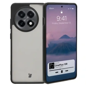 Bizon Case Angelo OnePlus 13R smoky with a black frame
