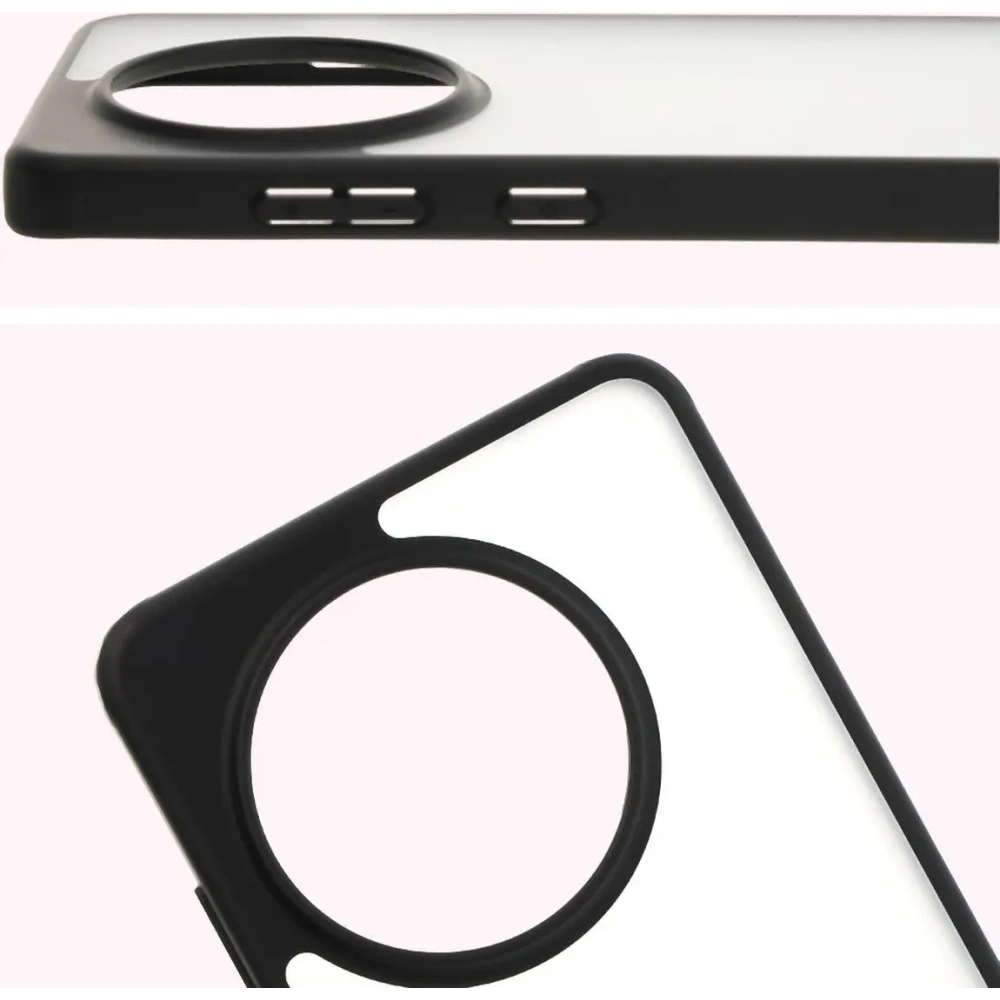 Etui Bizon Case Angelo do OnePlus 13R przydymione z czarną ramką