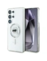 Karl Lagerfeld Buton Karl Cap Tipărit Logo MagSafe Samsung Galaxy S25 Ultra alb
