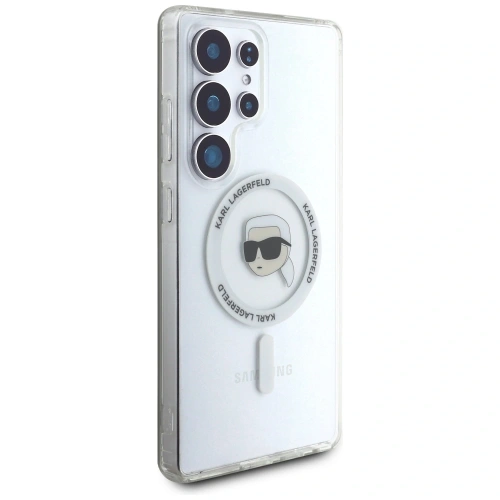 Buy Karl Lagerfeld Button Karl Head Printed Logo MagSafe Samsung Galaxy S25 Ultra white - KLD21870 - {ean13} - Home Screen Store Europe