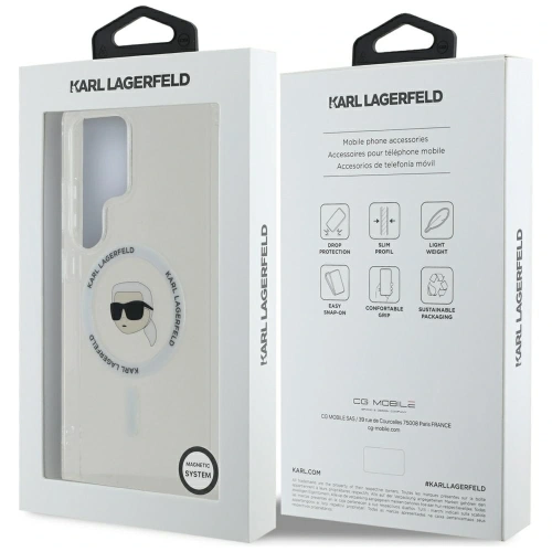 Kup Karl Lagerfeld Buton Karl Cap Tipărit Logo MagSafe Samsung Galaxy S25 Ultra alb - KLD21870 - {ean13} - Sklep Home Screen