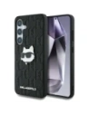 Etui Karl Lagerfeld Kožené Monogram Pin Logo Choupette Head Samsung Galaxy S25 černé