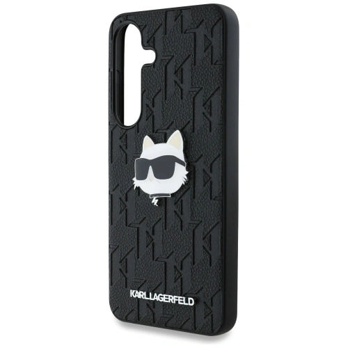 Kup Etui Karl Lagerfeld Kožené Monogram Pin Logo Choupette Head Samsung Galaxy S25 černé - KLD21872 - {ean13} - Sklep Home Screen