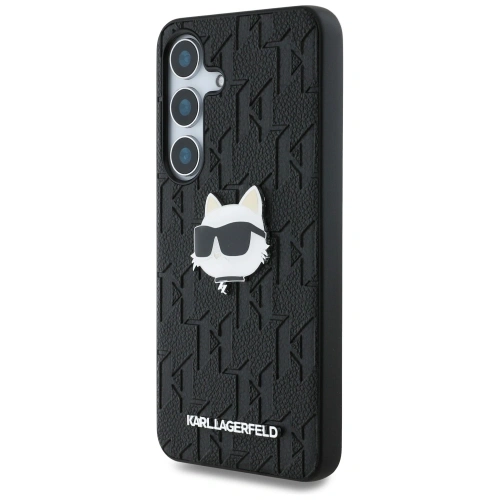 Kup Etui Karl Lagerfeld Kožené Monogram Pin Logo Choupette Head Samsung Galaxy S25+ Plus černé - KLD21873 - {ean13} - Sklep Home Screen