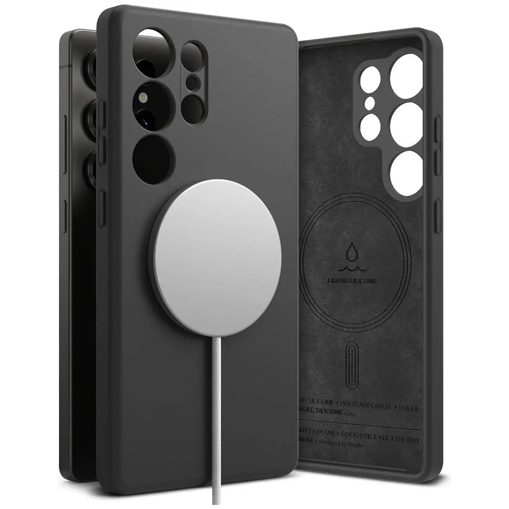 Etui Ringke Silicone Magnetic MagSafe Samsung Galaxy S25 Ultra Black