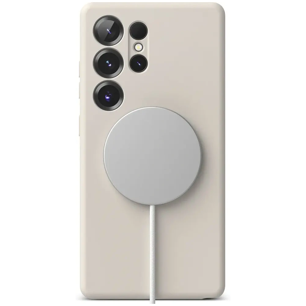 Etui Ringke Silicone Magnetic MagSafe Samsung Galaxy S25 Ultra Stone