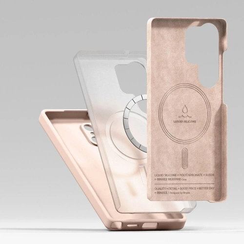 Kup Ringke Silikon Magnetic MagSafe Samsung Galaxy S25 Ultra Pink Sand - RGK11742 - {ean13} - Sklep Home Screen