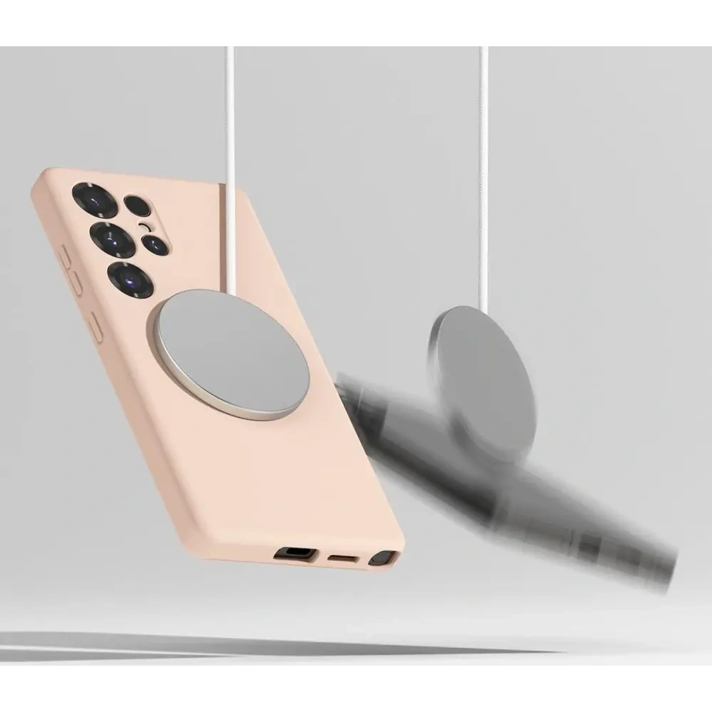 Etui Ringke Silicone Magnetic MagSafe Samsung Galaxy S25 Ultra Pink Sand