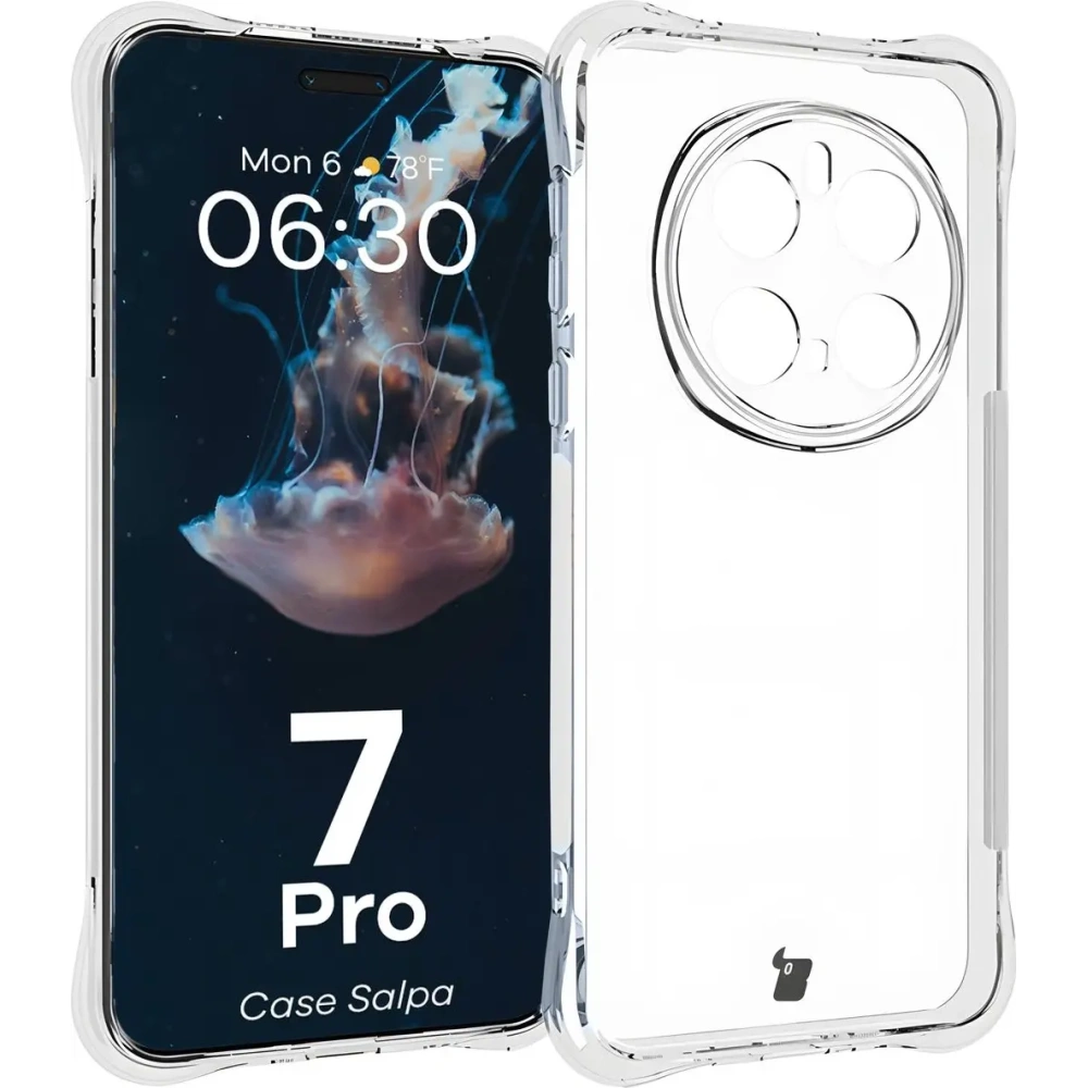 Elastyczne etui Bizon Case Salpa do Honor Magic7 Pro przezroczyste