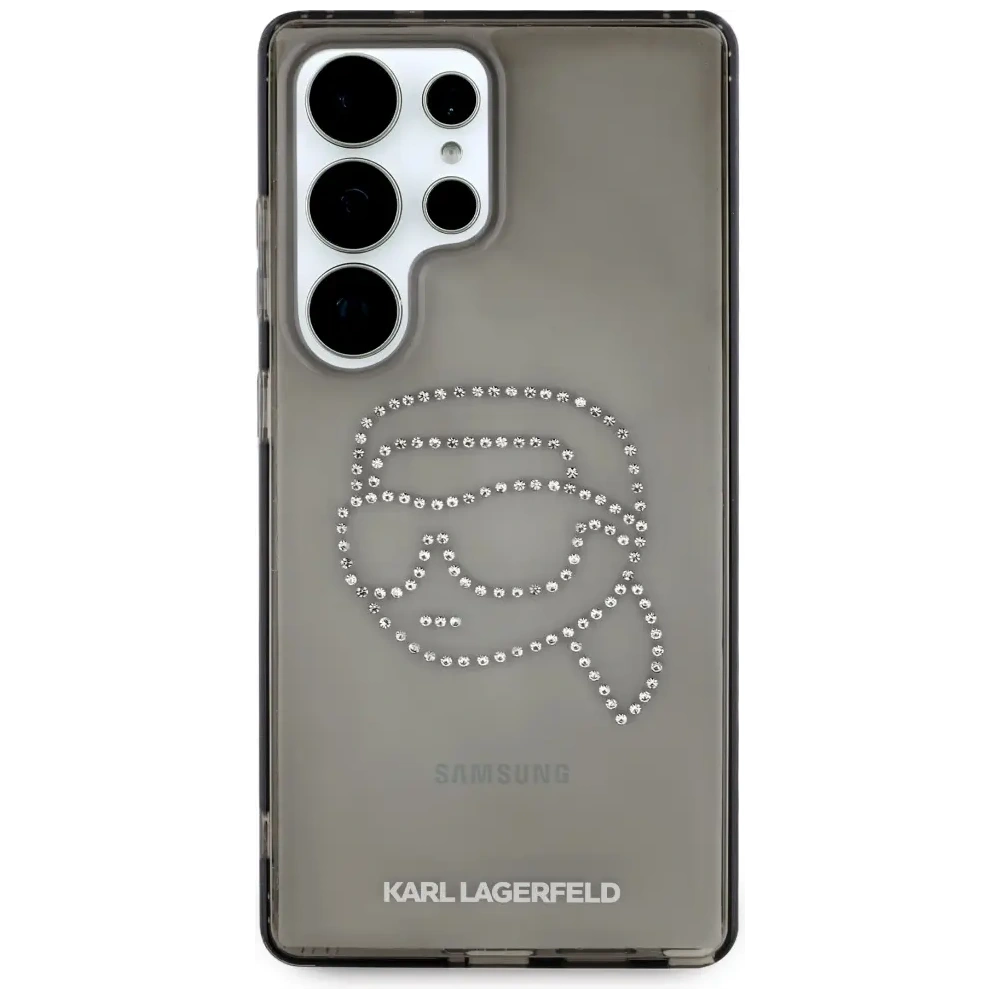 Etui Karl Lagerfeld Rhinestones Karl Head Logo Samsung Galaxy S25 Ultra czarny
