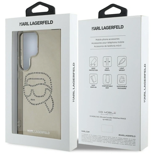 Kup Karl Lagerfeld Ragyogó kövek Karl fej logó Samsung Galaxy S25 Ultra fekete - KLD21874 - {ean13} - Sklep Home Screen