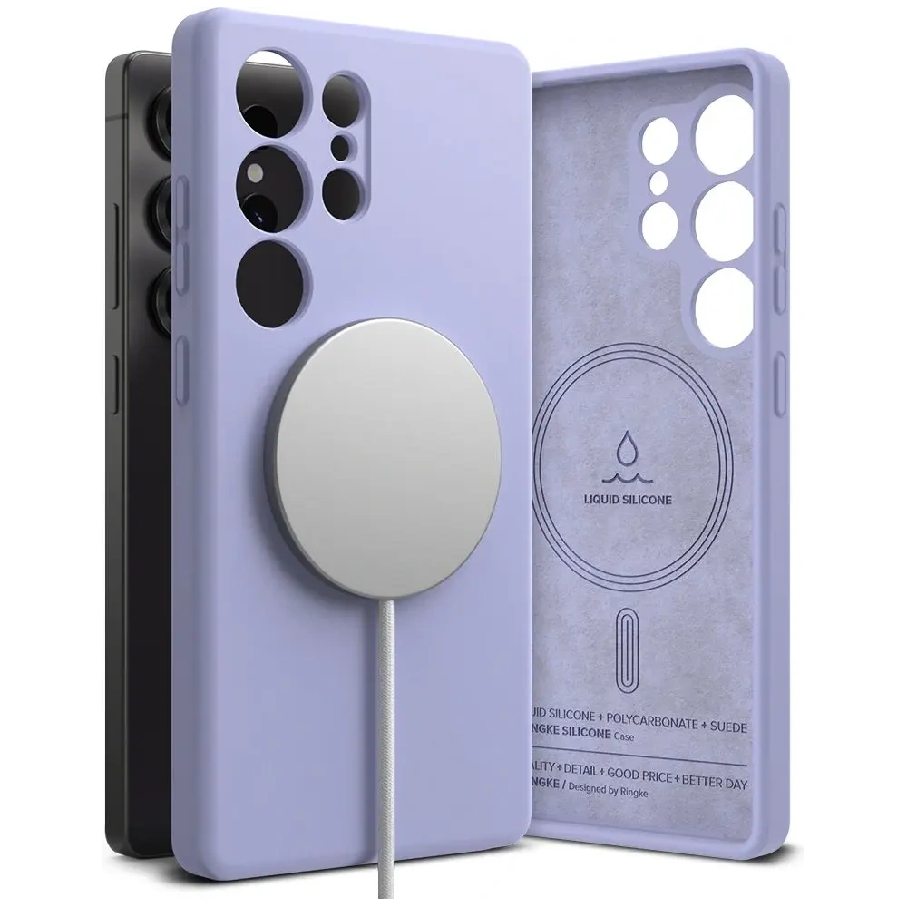 Etui Ringke Silicone Magnetic MagSafe Samsung Galaxy S25 Ultra Lavender