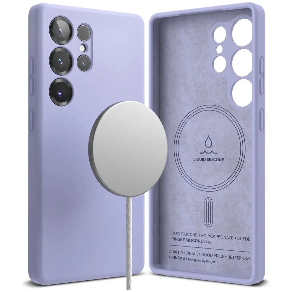 Etui Ringke Silicone Magnetic MagSafe Samsung Galaxy S25 Ultra Lavender