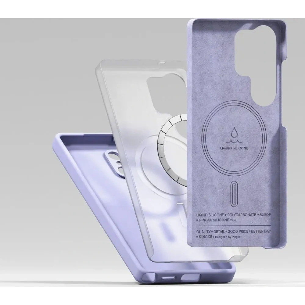 Etui Ringke Silicone Magnetic MagSafe Samsung Galaxy S25 Ultra Lavender