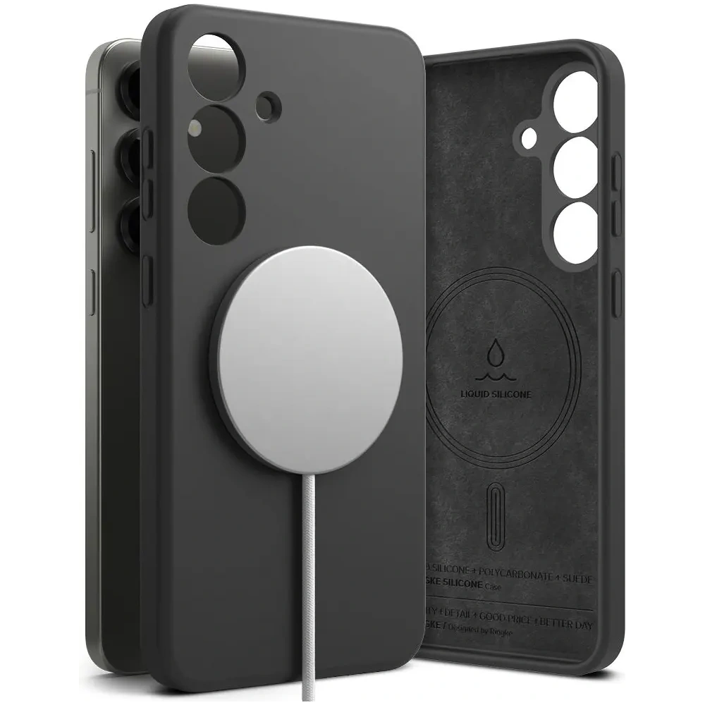 Etui Ringke Silicone Magnetic MagSafe Samsung Galaxy S25+ Plus Black