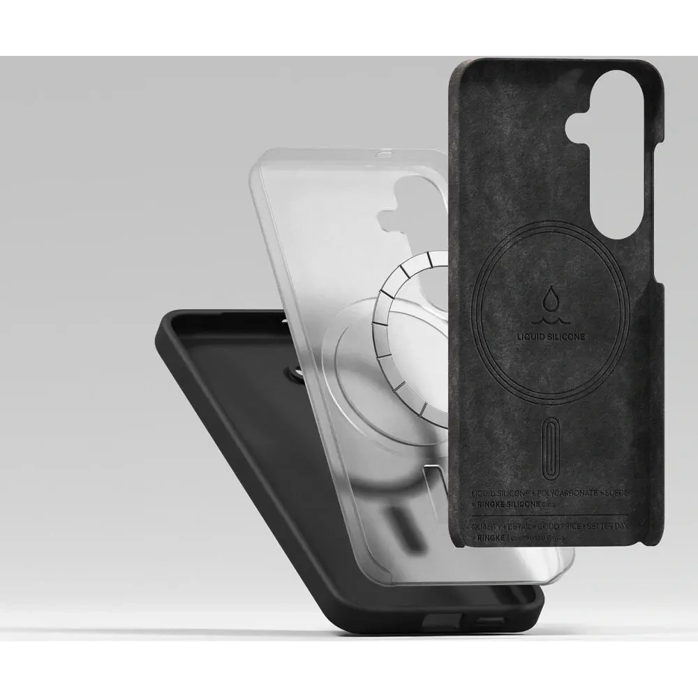 Etui Ringke Silicone Magnetic MagSafe Samsung Galaxy S25+ Plus Black