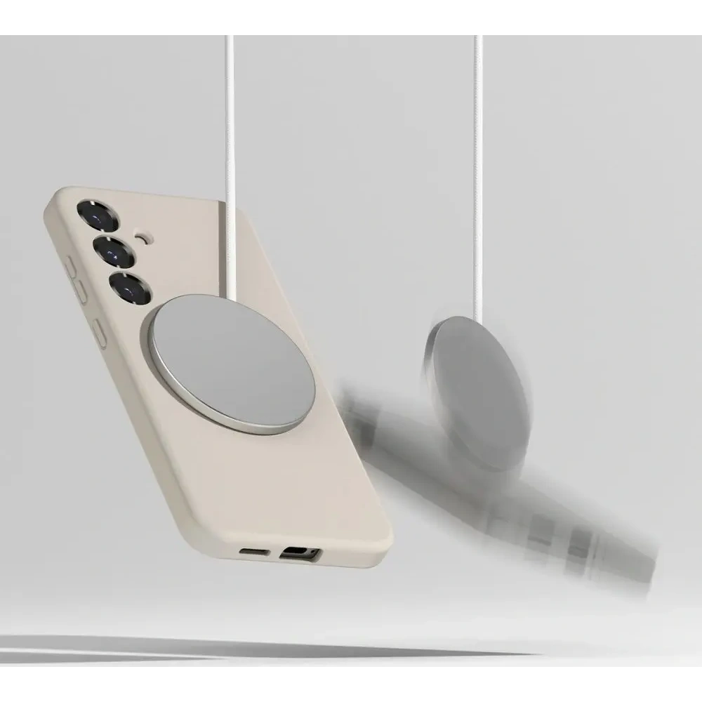 Etui Ringke Silicone Magnetic MagSafe Samsung Galaxy S25+ Plus Stone