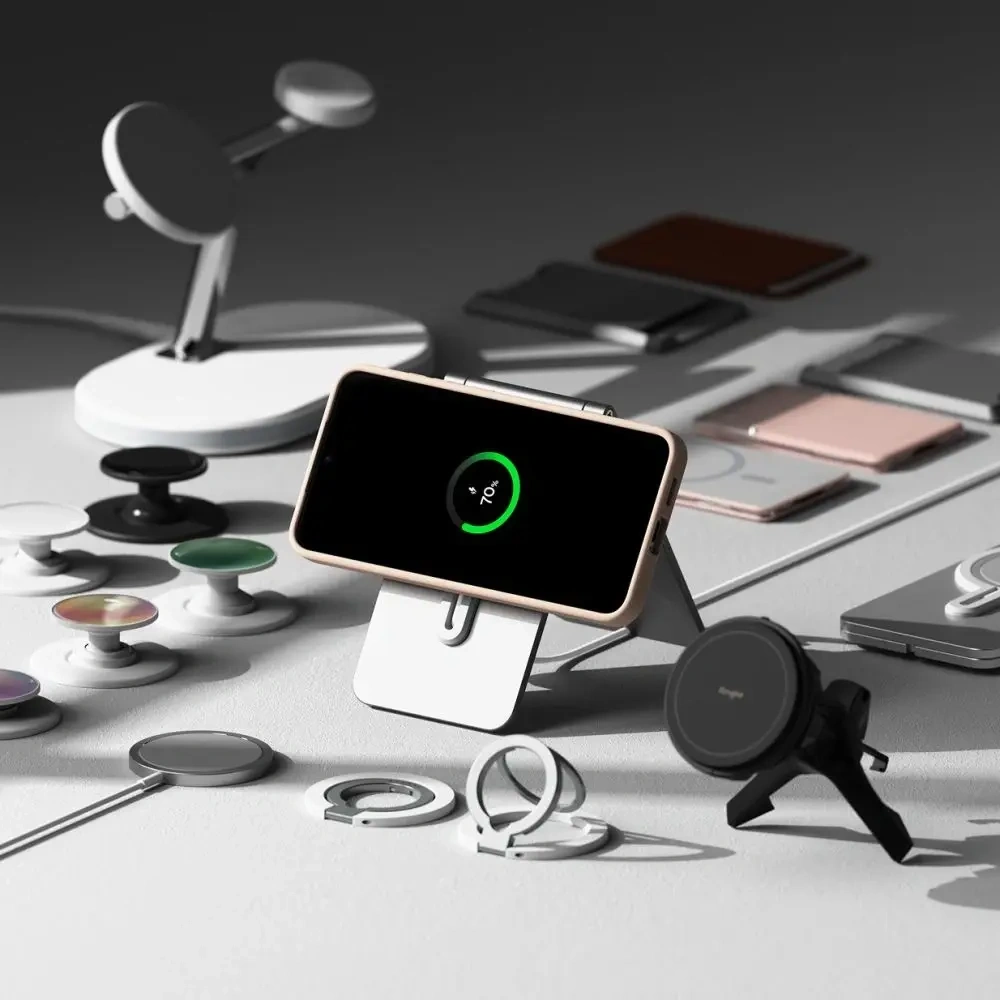 Etui Ringke Silicone Magnetic MagSafe Samsung Galaxy S25+ Plus Pink Sand