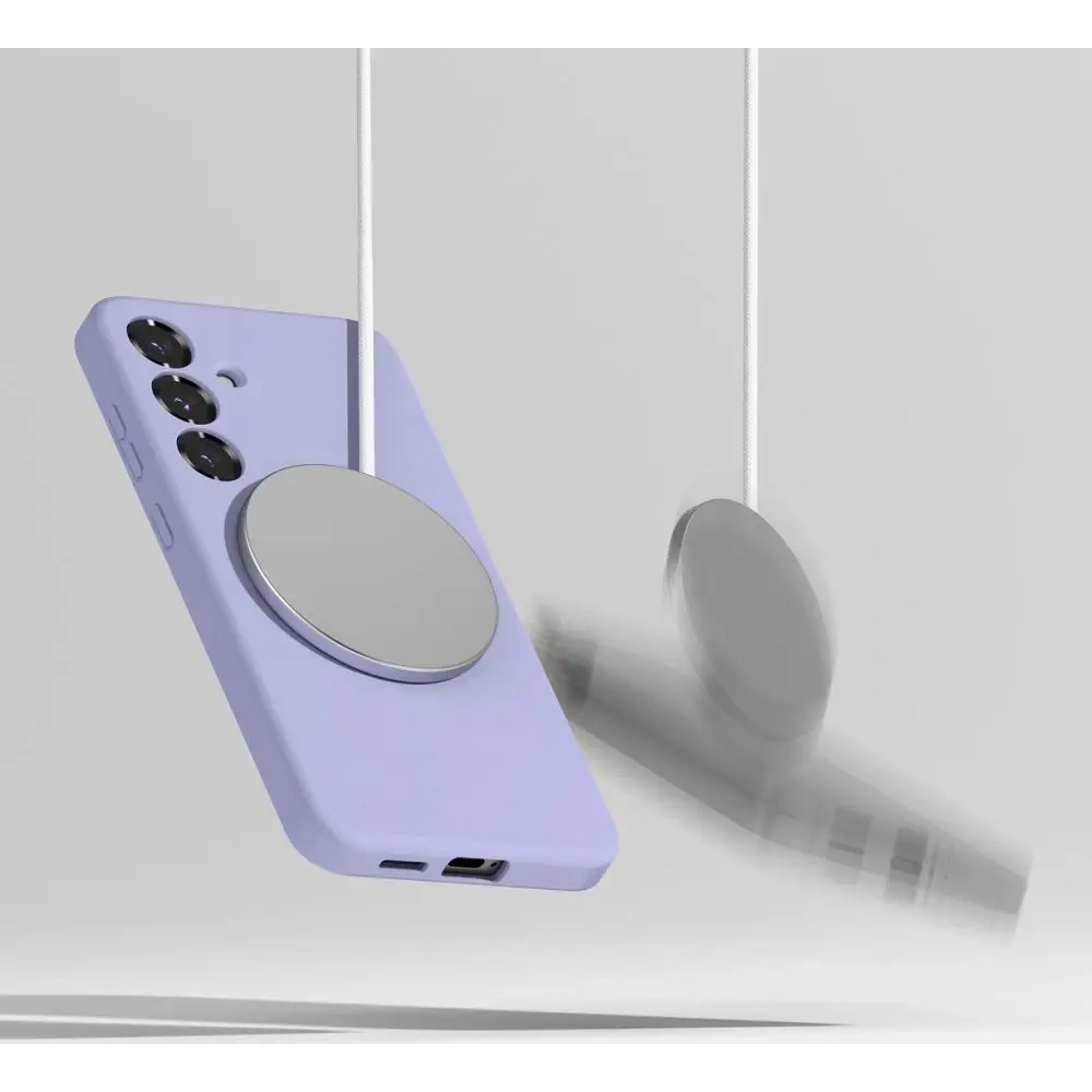 Etui Ringke Silicone Magnetic MagSafe Samsung Galaxy S25+ Plus Lavender