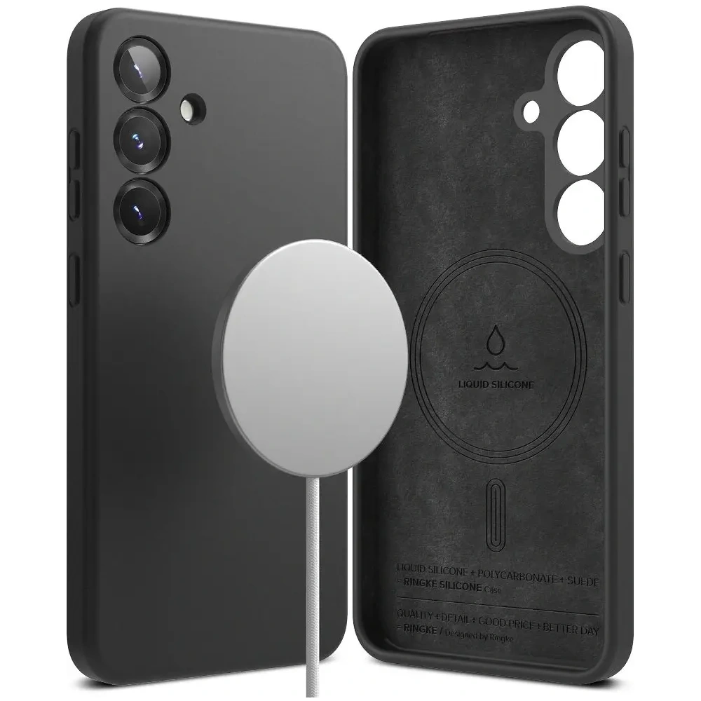 Etui Ringke Silicone Magnetic MagSafe Samsung Galaxy S25 Black