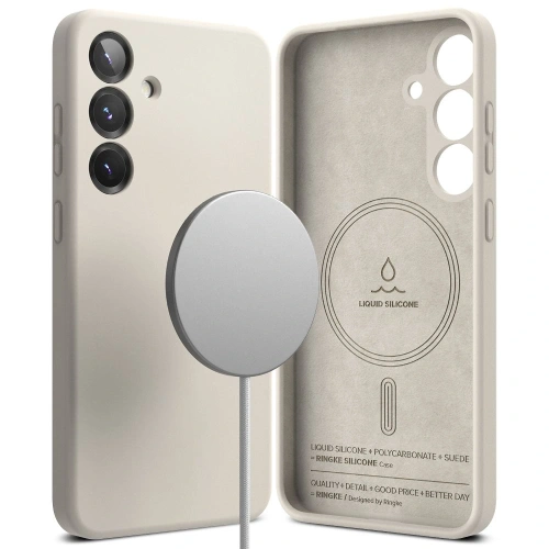 Kup Ringke Silicon Magnetic MagSafe Samsung Galaxy S25 Stone - RGK11749 - {ean13} - Sklep Home Screen