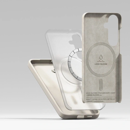 Kup Ringke Silicon Magnetic MagSafe Samsung Galaxy S25 Stone - RGK11749 - {ean13} - Sklep Home Screen