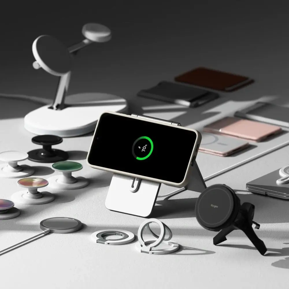 Etui Ringke Silicone Magnetic MagSafe Samsung Galaxy S25 Stone