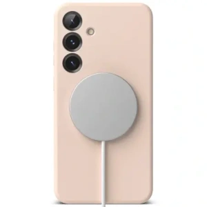 Buy Ringke Silicone Magnetic MagSafe Samsung Galaxy S25 Pink Sand - RGK11750 - {ean13} - Home Screen Store Europe