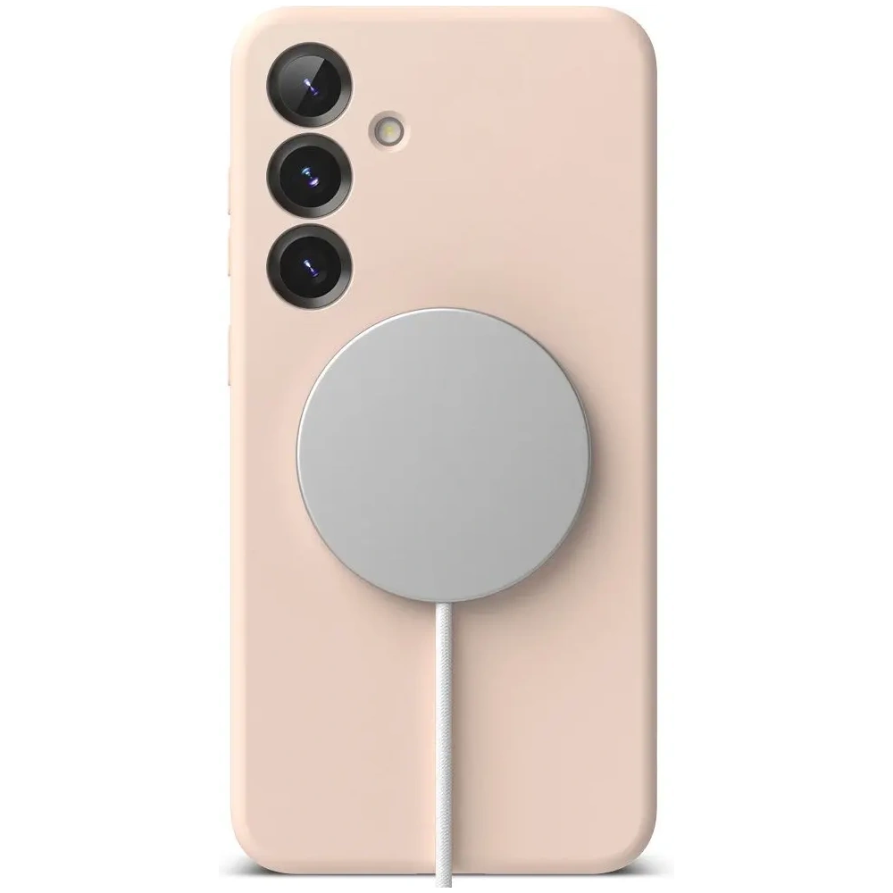 Etui Ringke Silicone Magnetic MagSafe Samsung Galaxy S25 Pink Sand