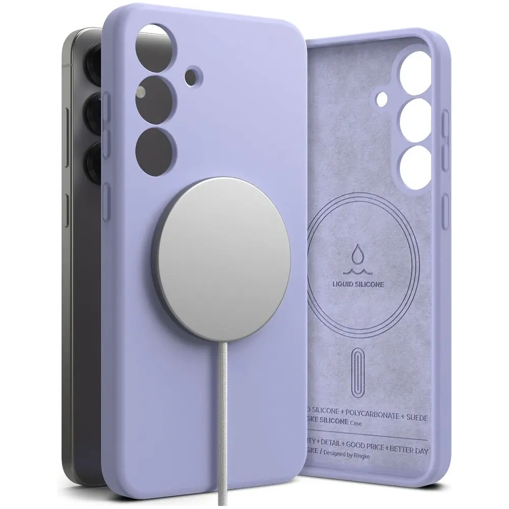 Etui Ringke Silicone Magnetic MagSafe Samsung Galaxy S25 Lavender
