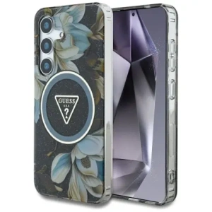 Kup Etui Guess Glitter Flowers Triangle Buttons MagSafe do Samsung Galaxy S25 czarny - GUE4260 - {ean13} - Sklep Home Screen