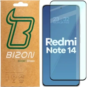 Kup Szkło hartowane Bizon Glass Edge 2 do Xiaomi Redmi Note 14 4G / 5G czarna ramka - BIZ8186 - {ean13} - Sklep Home Screen