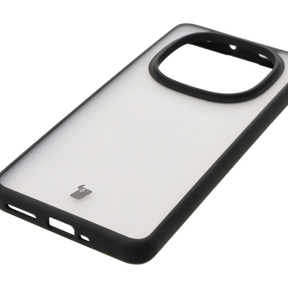 Etui Bizon Case Angelo do Xiaomi Redmi Note 14 Pro 5G / 14 Pro+ 5G / Poco X7 przydymione z czarną ramką