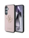 Etui Guess Grained Big 4G Logo Small Classic Logo do Samsung Galaxy S25 różowy