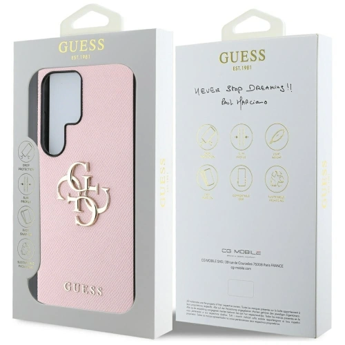 Buy Guess Grained Big 4G Logo Small Classic Logo Samsung Galaxy S25 Ultra pink - GUE4265 - {ean13} - Home Screen Store Europe