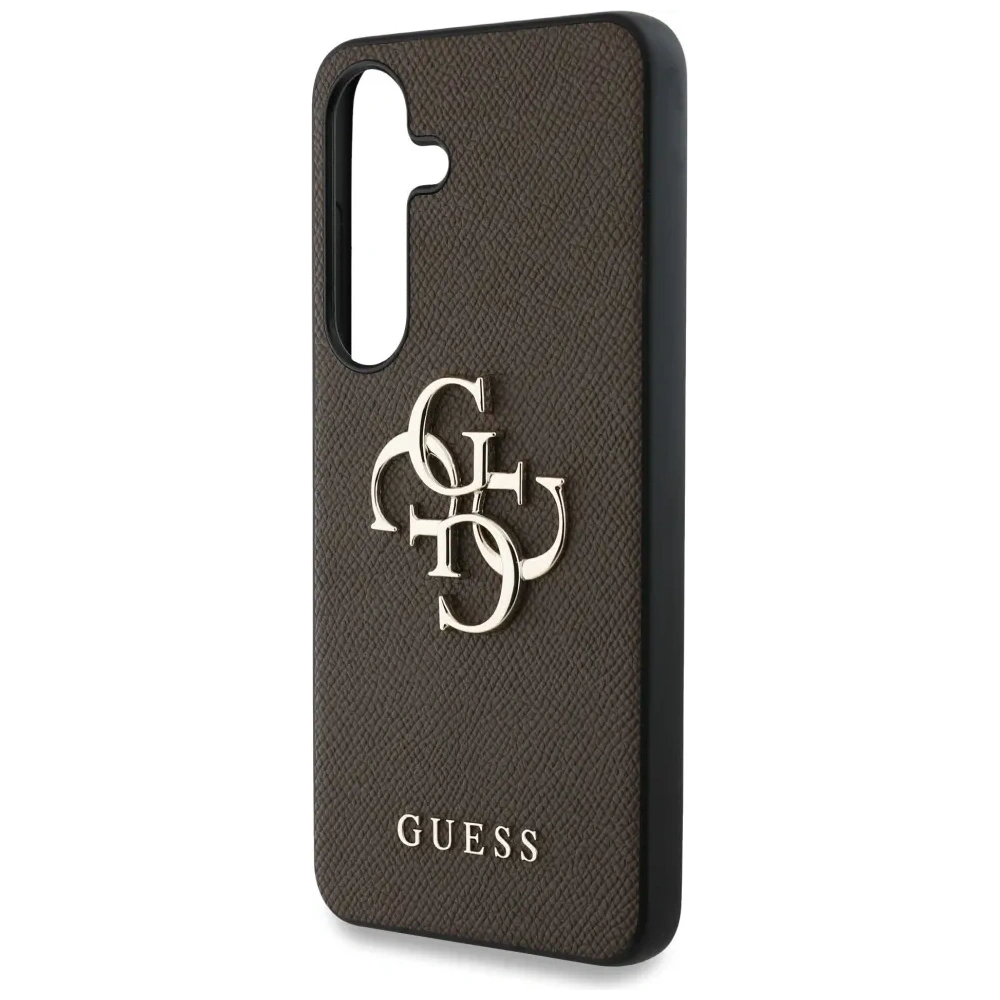 Etui Guess Grained Big 4G Logo Small Classic Logo do Samsung Galaxy S25+ Plus brązowy