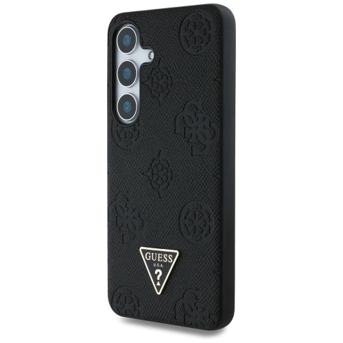 Kup Etui Guess Grained Hot Stamp Peony Pattern Triangle Logo MagSafe pro Samsung Galaxy S25 černé - GUE4269 - {ean13} - Sklep Home Screen