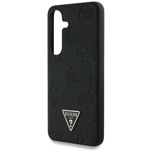 Kup Etui Guess Grained Hot Stamp Peony Pattern Triangle Logo MagSafe do Samsung Galaxy S25 czarny - GUE4269 - {ean13} - Sklep Home Screen