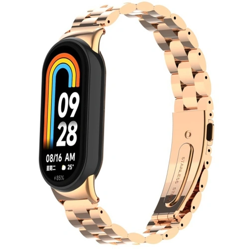 Kup Bizon Strap Watch Aura Xiaomi Smart Band 9 / 9 NFC / 8 aur roz - BIZ8188 - {ean13} - Sklep Home Screen