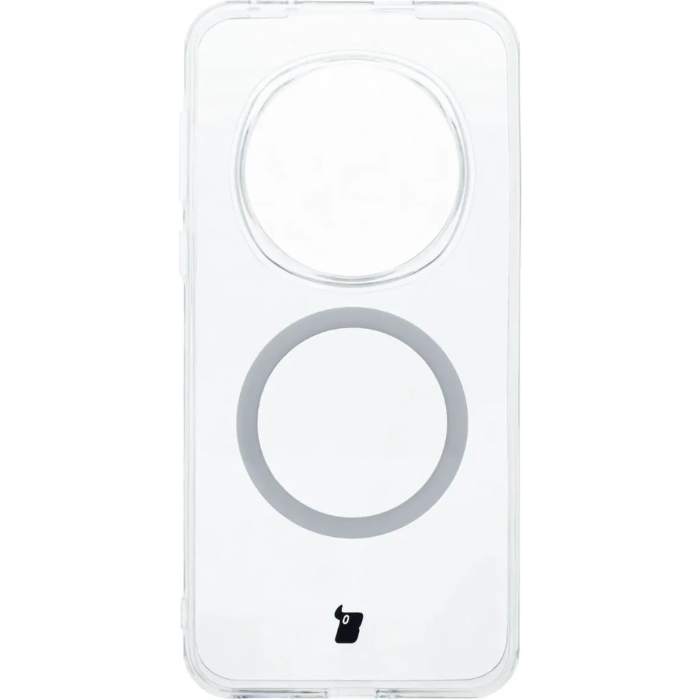 Etui z pierścieniem magnetycznym Bizon Case CrystalO do Honor Magic7 Pro przezroczyste