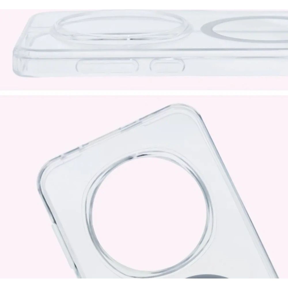 Etui z pierścieniem magnetycznym Bizon Case CrystalO do Honor Magic7 Pro przezroczyste