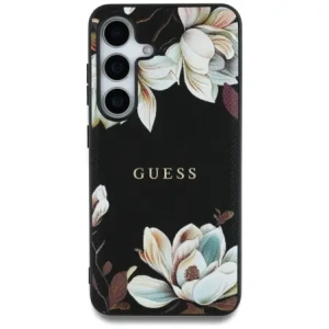 Buy Guess Grained Printed Flower Pattern MagSafe do Samsung Galaxy S25 black - GUE4270 - {ean13} - Home Screen Store Europe