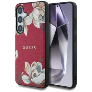 Kup Etui Guess Grained Printed Flower Pattern MagSafe do Samsung Galaxy S25 fuksja - GUE4271 - {ean13} - Sklep Home Screen