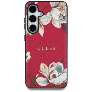 Buy Guess Grained Printed Flower Pattern MagSafe do Samsung Galaxy S25 fuchsia - GUE4271 - {ean13} - Home Screen Store Europe