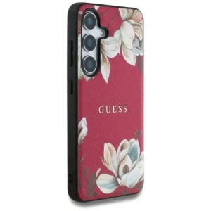 Buy Guess Grained Printed Flower Pattern MagSafe do Samsung Galaxy S25 fuchsia - GUE4271 - {ean13} - Home Screen Store Europe