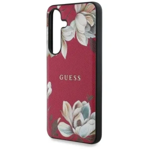 Buy Guess Grained Printed Flower Pattern MagSafe do Samsung Galaxy S25 fuchsia - GUE4271 - {ean13} - Home Screen Store Europe