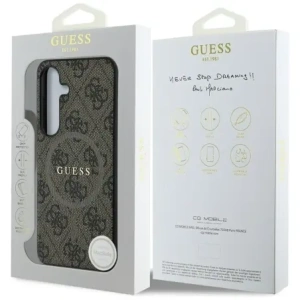 Kup Etui Guess Leather 4G Colored Ring Classic Logo MagSafe do Samsung Galaxy S25 brązowy - GUE4272 - {ean13} - Sklep Home Screen