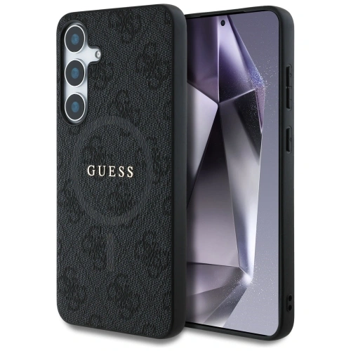 Kup Guess Bőr 4G Színes Gyűrű Klasszikus Logó MagSafe a Samsung Galaxy S25 fekete számára - GUE4273 - {ean13} - Sklep Home Screen